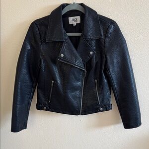 Jack by BB Dakota Black Faux Leather Motorcycle Jacket